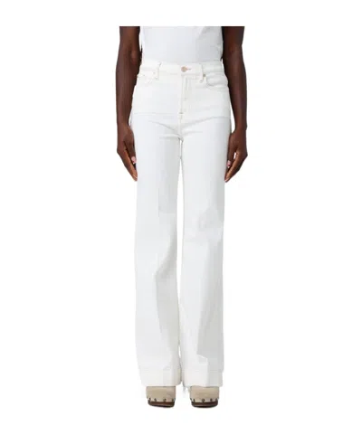 7 For All Mankind Tailorless Modern Dojo Contrast-stitching Jeans In Red