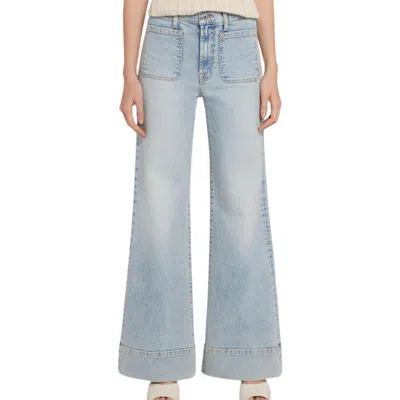 7 For All Mankind Tailorless Patch Pocket Modern Dojo Jean In Pricilla In Blue