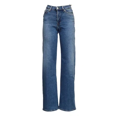 7 For All Mankind Tailorless Straight Leg Jeans For Women In Blue