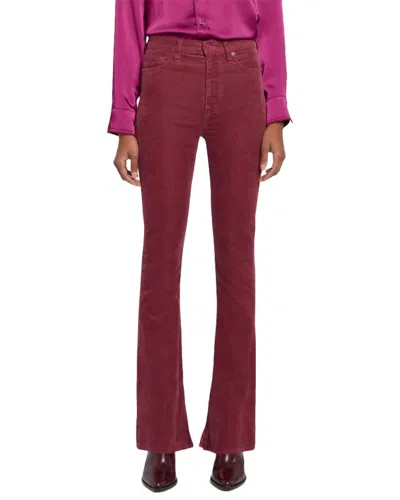 7 For All Mankind Tailorless Uhr Skinny Boot Jeans In Burgandy