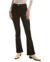 7 For All Mankind Ali Coated Black High-waist Flare Jean In Brown