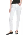 7 For All Mankind Kimmie White Form Fitted Straight Leg Jean In White