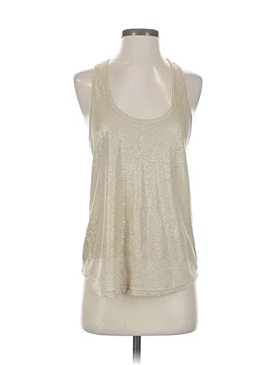 Pre-owned 7 For All Mankind Tank Top Silver Halter Neckline Tops