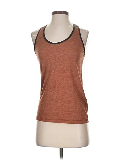 Pre-owned 7 For All Mankind Tank Top Tan Halter Neckline Tops In Brown