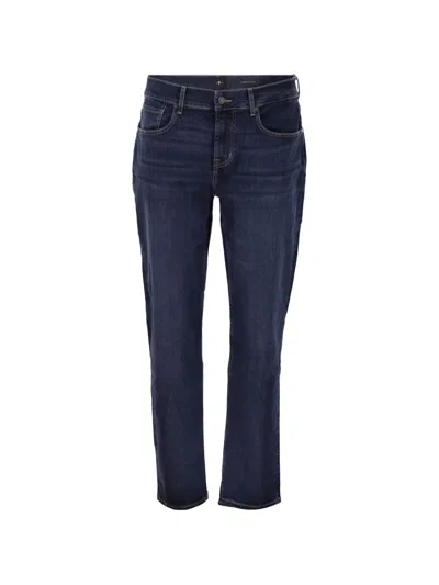 7 For All Mankind Slimmy Tapered Luxe Performance Stretch Denim Jeans In Blue