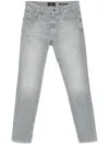 7 For All Mankind Tapered Jeans In Grey