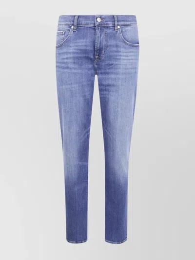 7 FOR ALL MANKIND TAPERED SLIM FIT DENIM TROUSERS