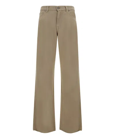 7 For All Mankind Tencel Jeans In Beige