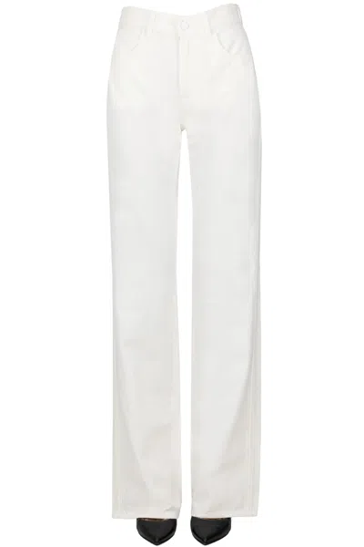7 For All Mankind Tess 5 Pockets Style Trousers In White