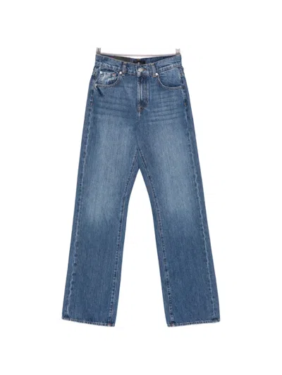 7 For All Mankind Tess Belt-loop Jeans In Blue