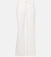 7 For All Mankind Tess Cotton And Hemp Straight Pants In White