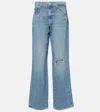 7 For All Mankind Tess Distressed Wide-leg Jeans In Blue