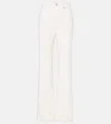 7 For All Mankind Cropped Alexa Jeans With Cut Hem White W/cut Hem In White