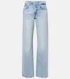 7 For All Mankind Womens Sunset Beach Calie Straight Ankle Cropped Denim Jeans In Blue