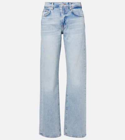 7 FOR ALL MANKIND TESS MID-RISE STRAIGHT JEANS