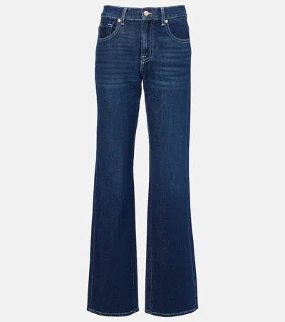 7 For All Mankind Tess High-rise Straight Jeans In Blue