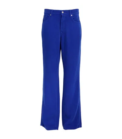 7 For All Mankind Tess High-rise Straight Jeans In Blue