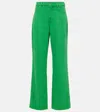 7 For All Mankind Tess High-rise Straight Jeans In Green