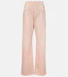 7 For All Mankind Tess High-rise Straight Jeans In Pink