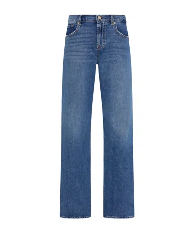 7 For All Mankind Tess High-rise Straight-leg Jeans In Denim