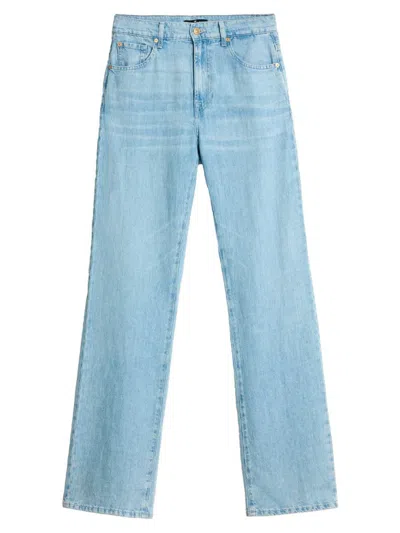 7 For All Mankind Tess High Waisted Linen Blend Jeans