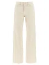 7 For All Mankind Tess Raw-hem Jeans In Neutral