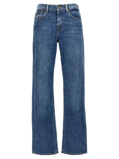 7 For All Mankind Tess Wide-leg Denim Jeans In Blue