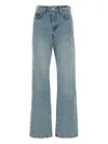 7 For All Mankind Faded Wash Five-pocket Denim Trousers In Blue