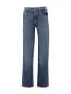 7 For All Mankind Tess High-rise Straight-leg Jeans In Denim
