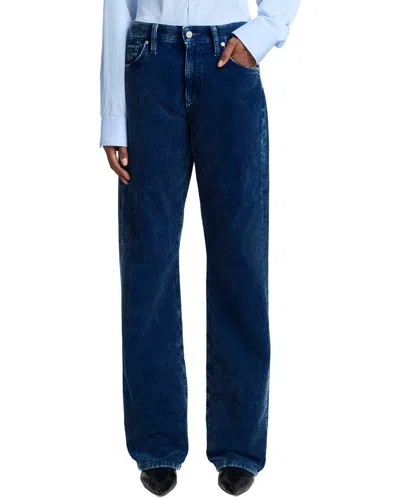 7 For All Mankind Corduroy Tess High-rise Straight Jeans In Blue