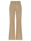 7 For All Mankind Tess Flared Trousers With Belt Loops And Back Pockets