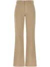 7 For All Mankind Tess Flared Trousers With Belt Loops And Back Pockets In Nude