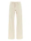 7 For All Mankind Tess Raw-hem Jeans In Neutral
