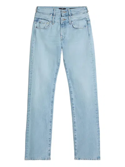 7 For All Mankind Tess Straight Jeans In Blue