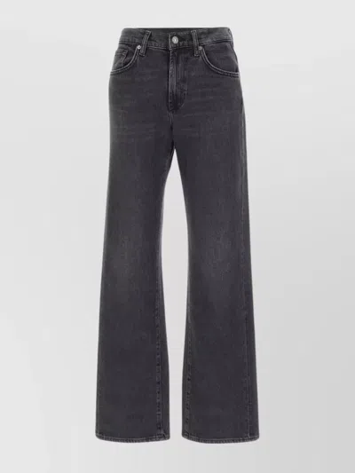 7 For All Mankind "tess" Straight Leg Jeans In Gray