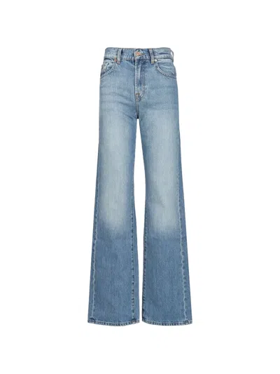 7 For All Mankind Tess Straight-leg Jeans In Blue
