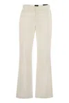 7 For All Mankind Tess Trouser - Cotton And Linen Trousers In Neutral