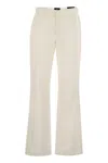 7 For All Mankind Tess Trouser - Cotton And Linen Trousers In Neutral