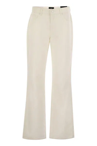 7 For All Mankind Modern Dojo Tailorless - High Waisted Flared Jeans In Neutral
