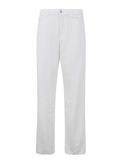 7 For All Mankind Tess Trouser Colored Tencel In White