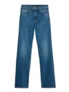 7 For All Mankind Tess Explorer Trouser Belt Loops In Blue