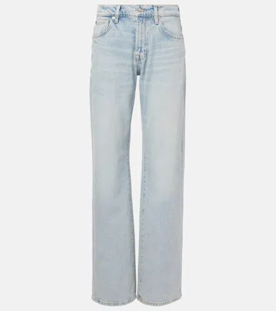 7 For All Mankind Tess Trouser High-rise Straight Jeans In Sahara