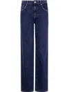 7 For All Mankind Tess Trouser Huntington Denim Clothing In Dark Blue