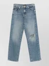 7 For All Mankind Tess Trouser Kansas Distressed Faded Five-pocket
