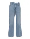 7 For All Mankind High Waist Slim Kick Must Flare Jean In Light Blue