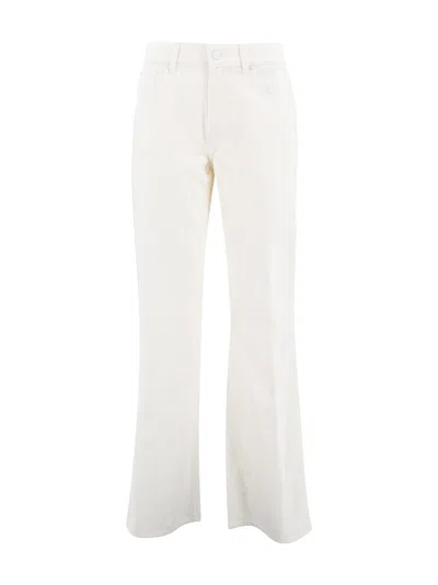 7 For All Mankind Tess Trousers In White