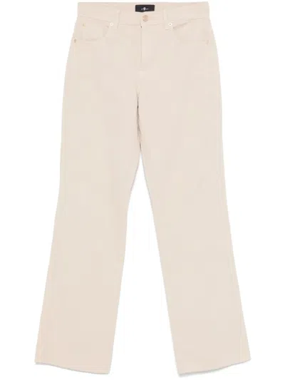 7 For All Mankind Tess Trousers In Neutrals