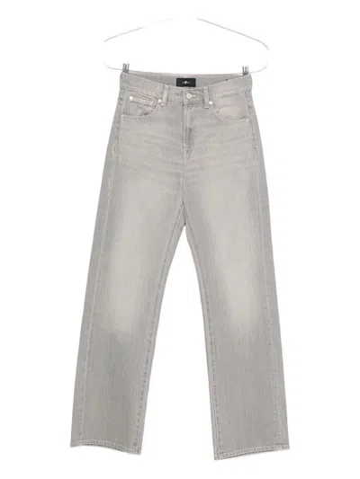 7 For All Mankind Tess Wide-leg Denim Jeans In White