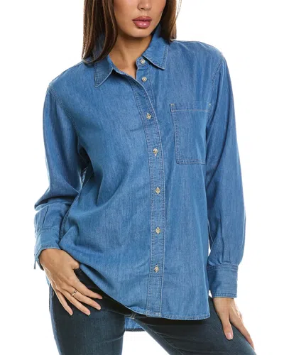 7 For All Mankind Easy Linen-blend Shirt In Brown