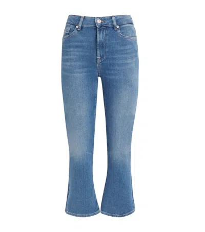 7 For All Mankind The Leggy Bootcut Crop Jeans In Blue